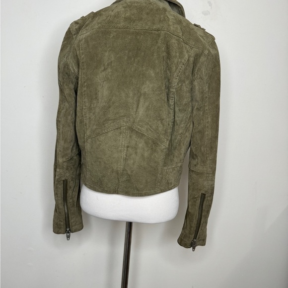 Blank NYC sl8 olive suede moto jacket - Picture 4 of 6